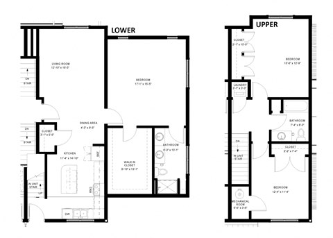 Floor plan for 3 beds, 2 baths, 1594 sqft